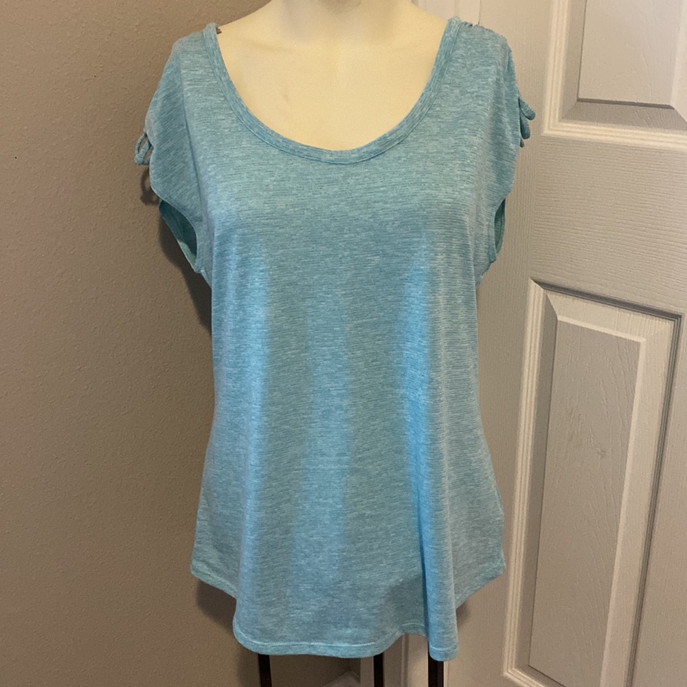 Columbia Tie Shoulder Cap Sleeve Tee